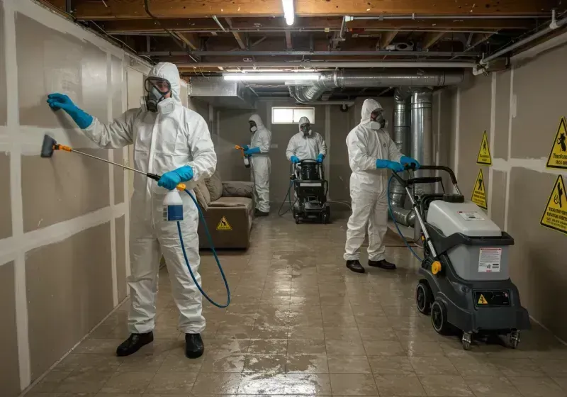 Basement Moisture Removal and Structural Drying process in Napa, CA